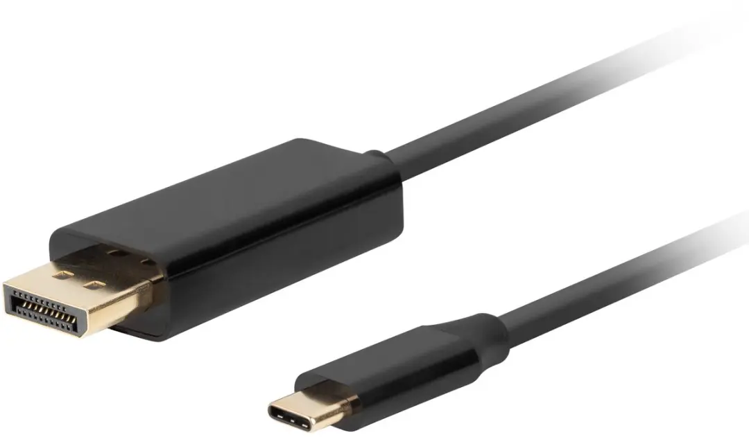 Lanberg USB-C naar DisplayPort Adapterkabel 1,8M - 4K 60Hz - Zwart - afbeelding 2 van 5