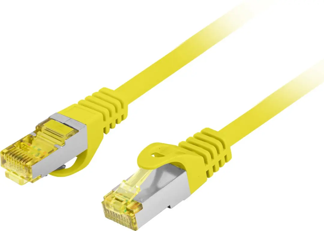 Lanberg Patchcord Cat.6A S/FTP LSZH 0,5m Geel - Fluketested - afbeelding 3 van 4