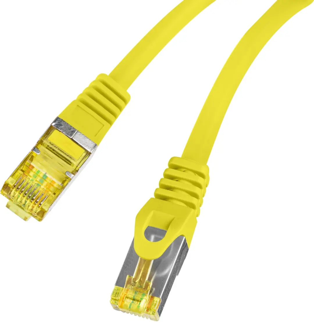 PATCHCORD CAT.6A S/FTP LSZH CU 0,5M GEEL FLUKE PASSED LANBERG