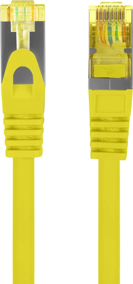 Lanberg Patchcord Cat.6A S/FTP LSZH 1m Geel - Fluketested - afbeelding 2 van 2