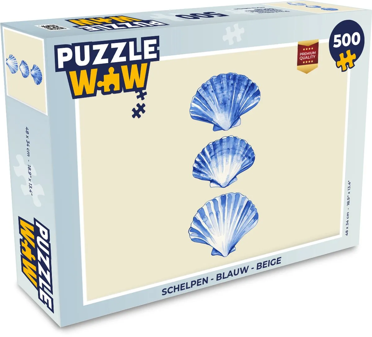 PuzzleWow Schelpen Legpuzzel 500 Stuks