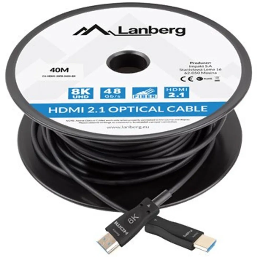 Lanberg HDMI Kabel 40m 8K Optische AOC - Zwart - afbeelding 3 van 6
