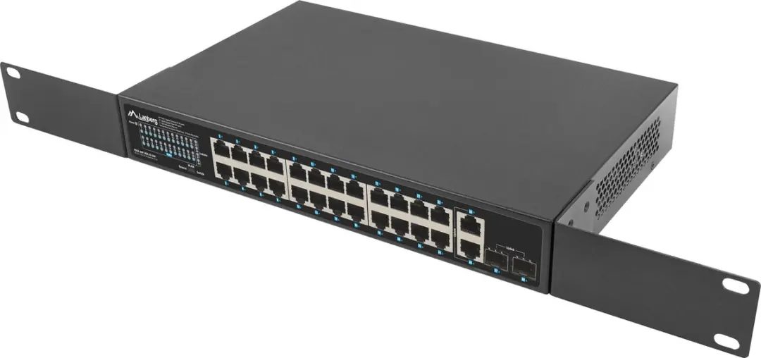 Lanberg RSGE-24P-2GE-2S-360 Switch - 24x PoE 1Gbps - 360W - afbeelding 3 van 6