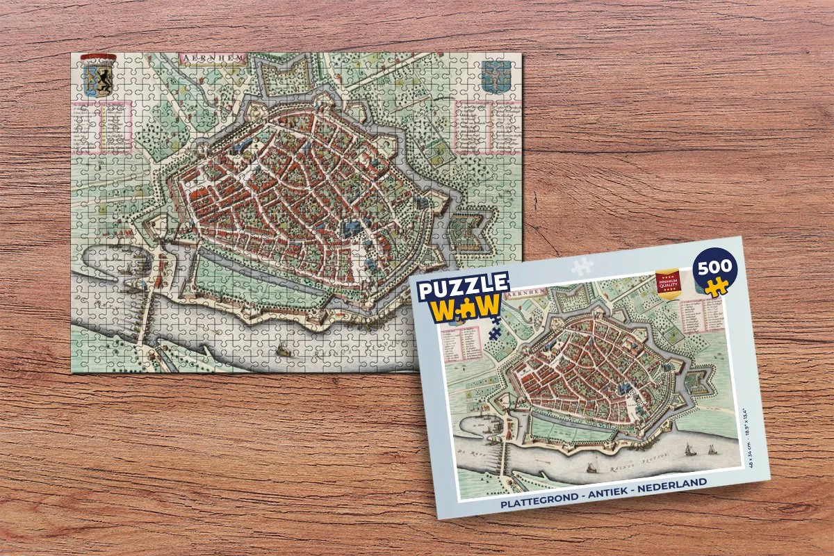 PuzzleWow Antiek Nederland Legpuzzel 500 Stuks - Multicolor
