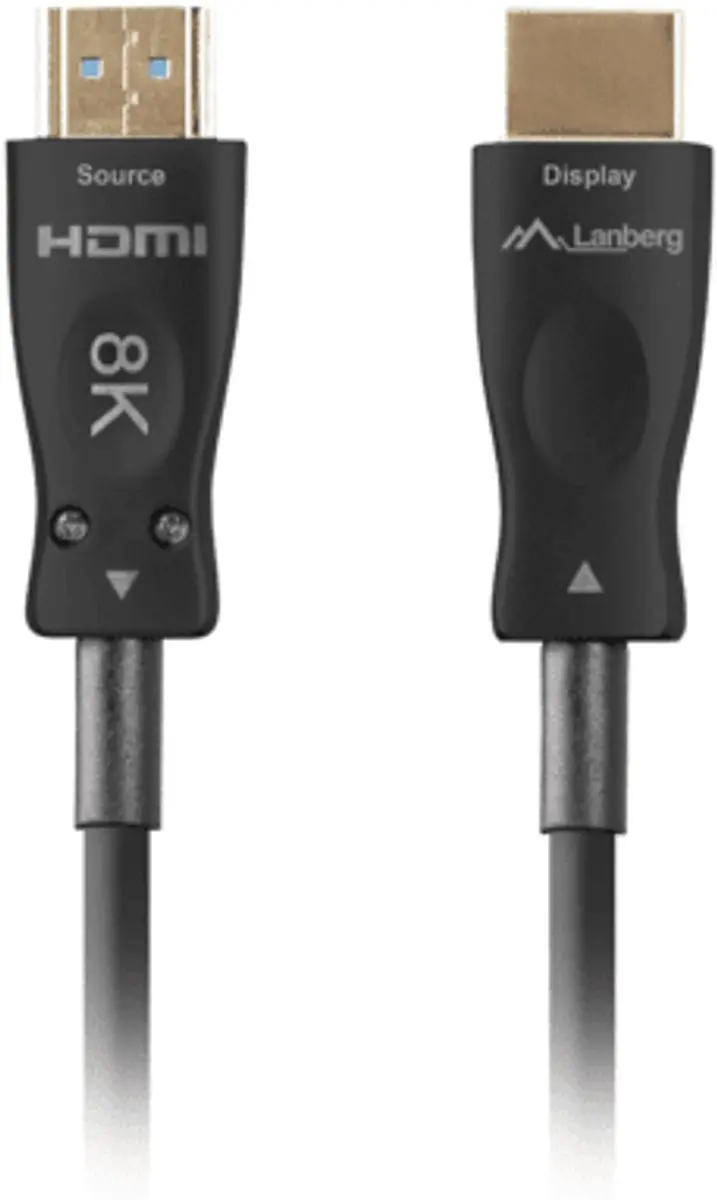 Lanberg CA-HDMI-30FB-0100-BK Actieve Optische HDMI Kabel 8K 10m - Zwart - afbeelding 2 van 6