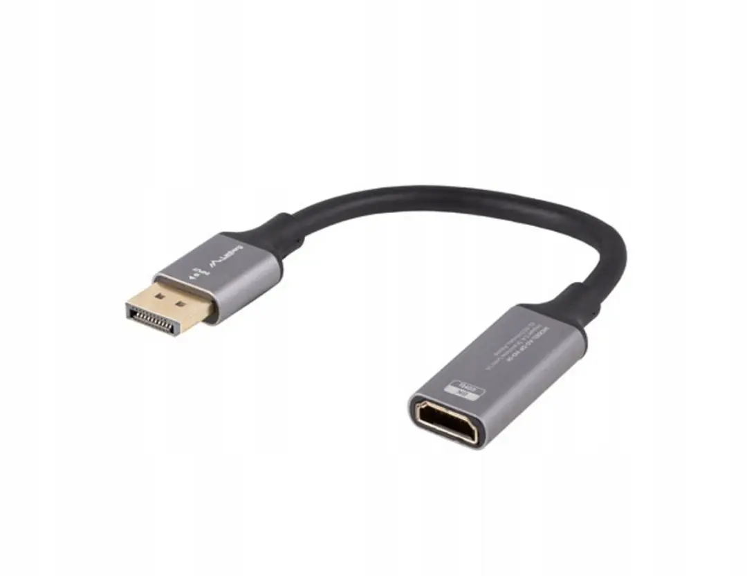 Lanberg DisplayPort-HDMI-adapter 8K - 20cm - Transparant - afbeelding 3 van 6