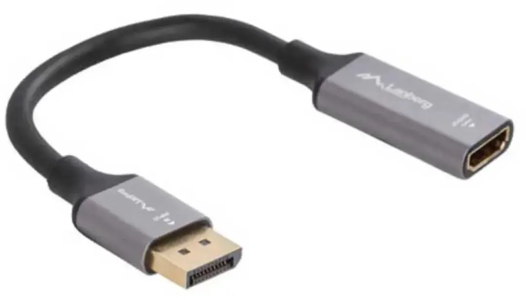Lanberg DisplayPort-HDMI-adapter 8K - 20cm - Transparant - afbeelding 2 van 6