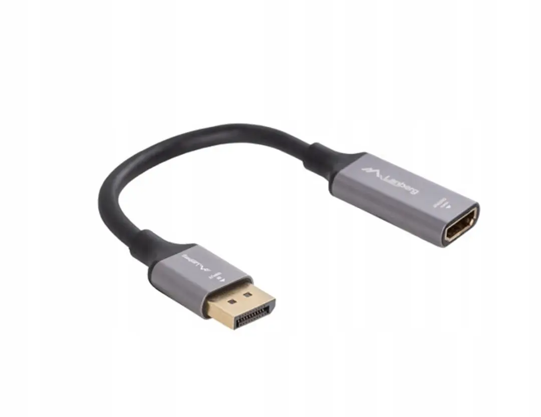 Lanberg Displayport Hdmi-Adapter 8K 20Cm Voor Gaming Pc-Monitor