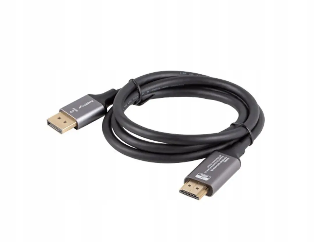 Lanberg DisplayPort naar HDMI Adapterkabel 1M - 4K - Zwart - afbeelding 2 van 5