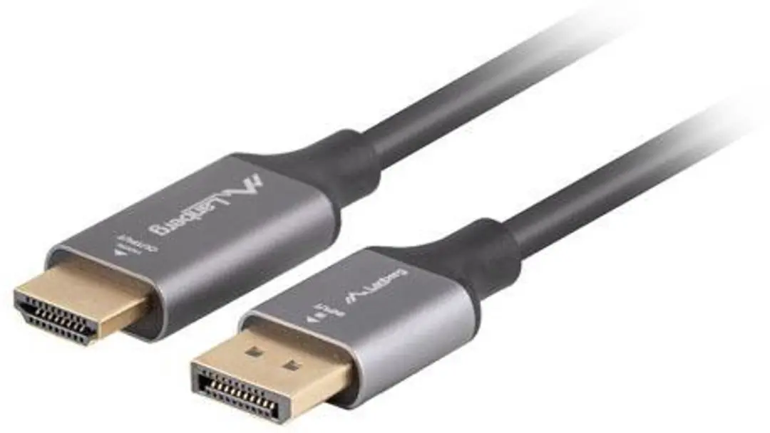 Lanberg DisplayPort naar HDMI Adapterkabel 1M - 4K - Zwart - afbeelding 5 van 5