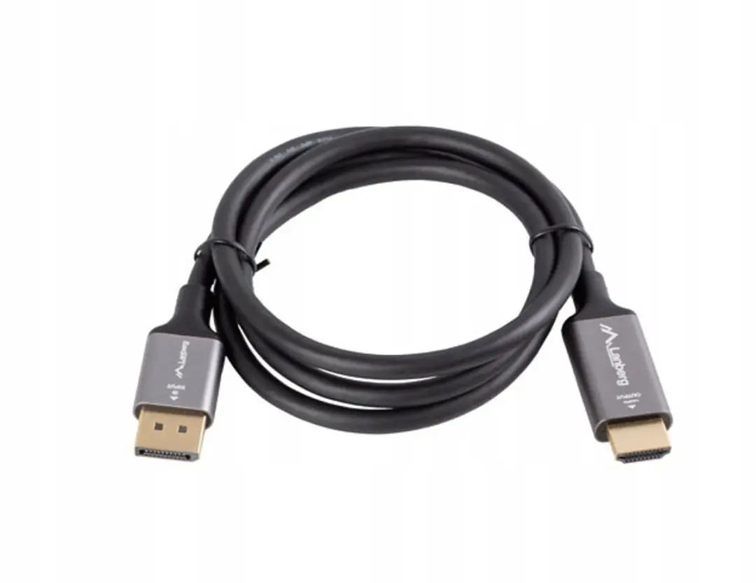 Lanberg Adapterkabel Displayport Naar Hdmi 1M 4K Voor Tv-Monitor