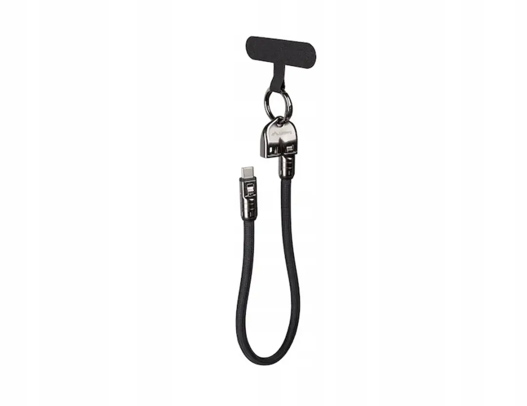 Lanberg USB-C Kabel 240W PD 30cm - Sleutelhanger & Lanyard Zwart - afbeelding 3 van 5