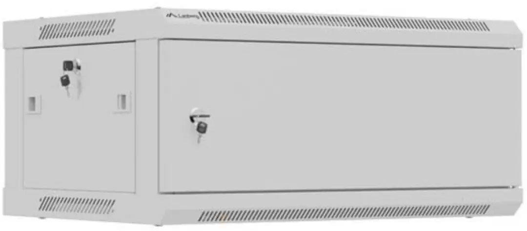 Lanberg 19 Inch Wand Rackkast 4U 600x600 mm Flat Pack met Metalen Deur Grijs