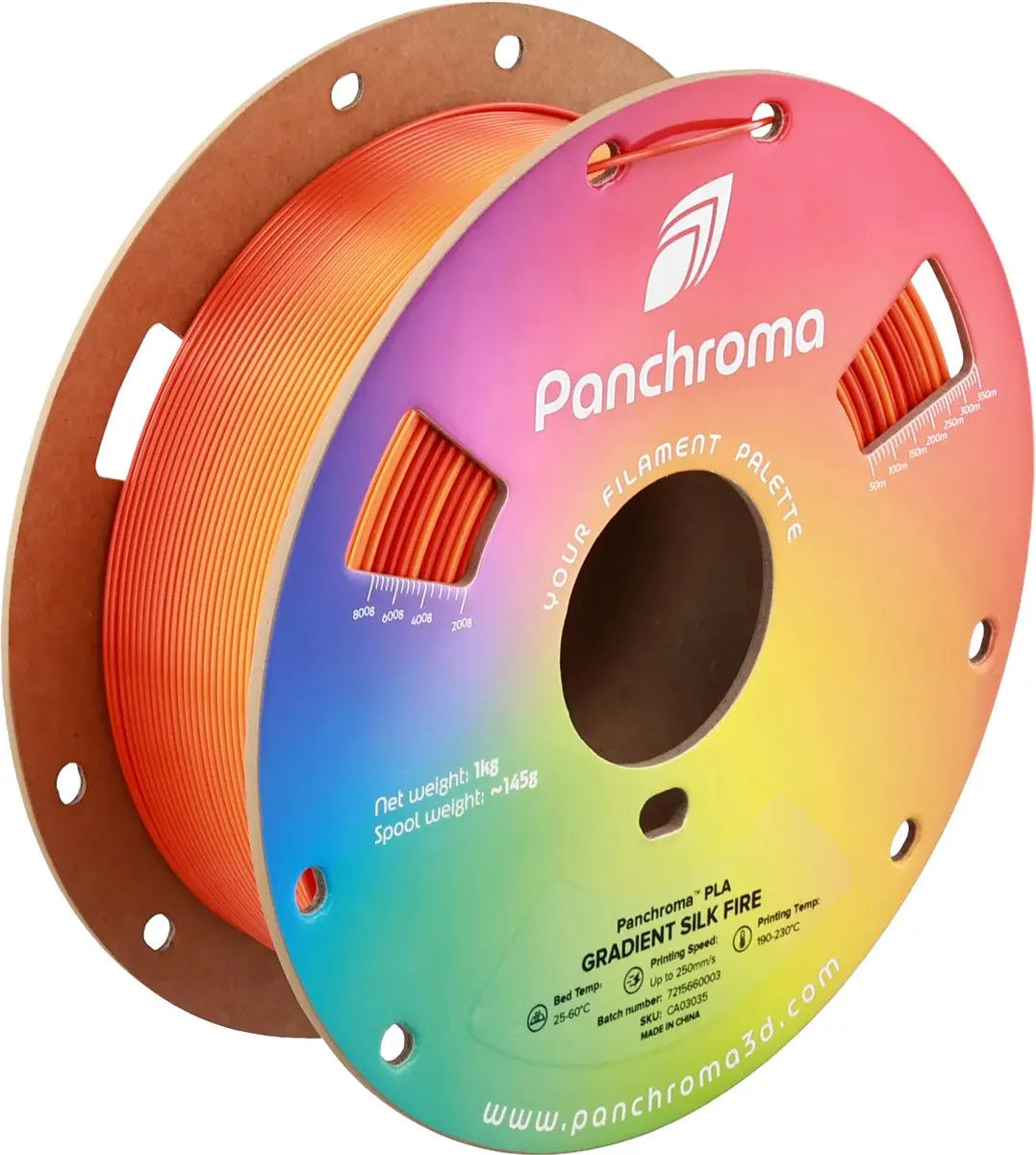 Polymaker PolyLite Panchroma Silk Gradient PLA 1kg 1,75mm Fire