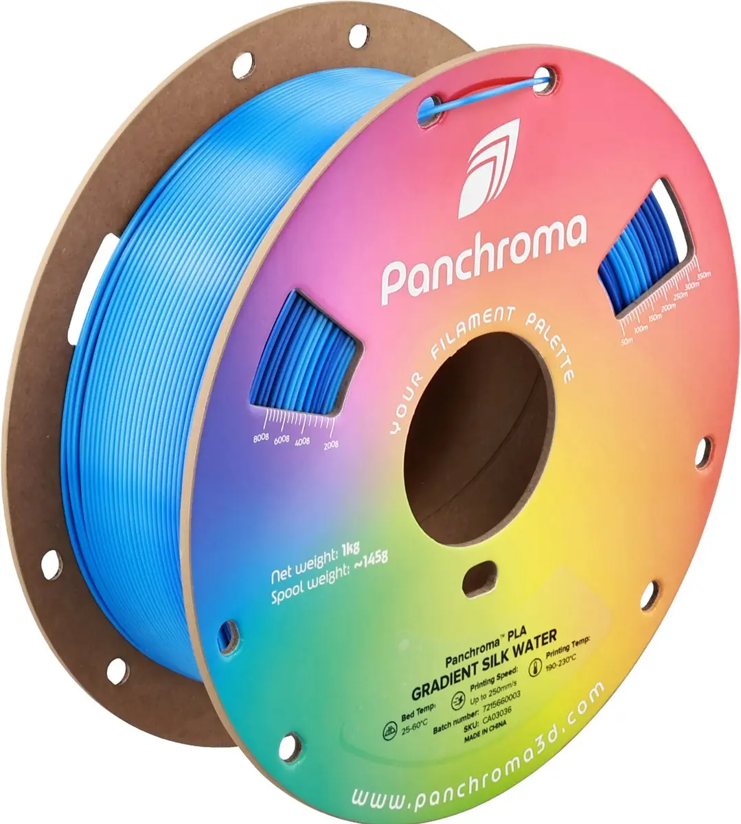 Polymaker PolyLite Panchroma Silk Gradient PLA 1kg 1,75mm Water