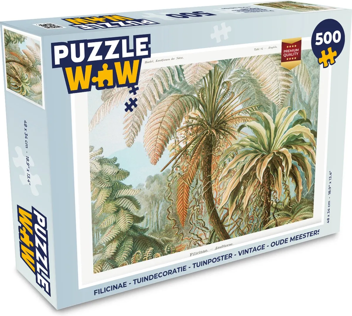 PuzzleWow Vintage Oude Meesters Legpuzzel 500 Stuks - Multicolor