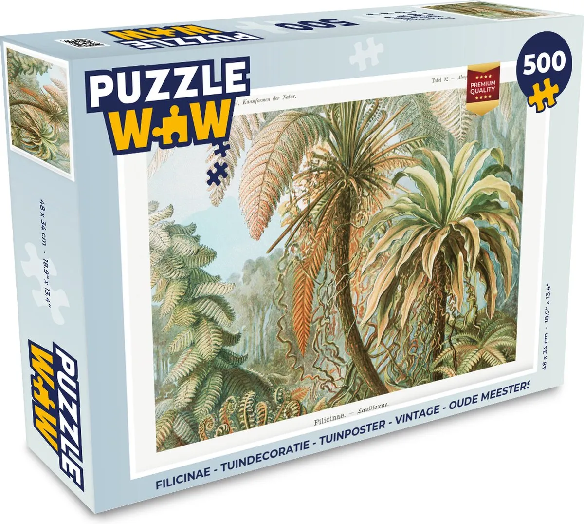 PuzzleWow Vintage Oude Meesters Legpuzzel 500 Stuks - Multicolor