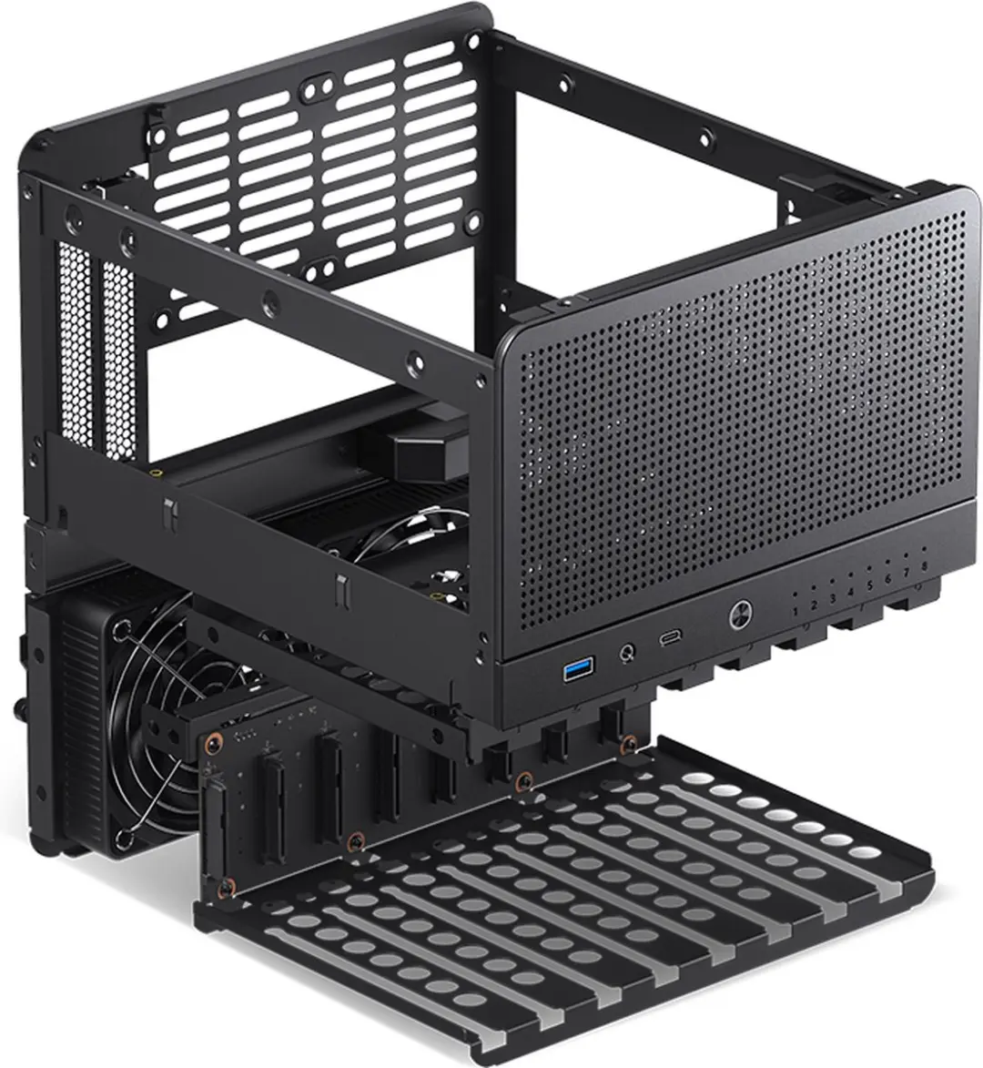 Jonsbo N3 Mini Tower Behuizing - 8x 3.5" 1x 2.5" - Zwart - afbeelding 6 van 6