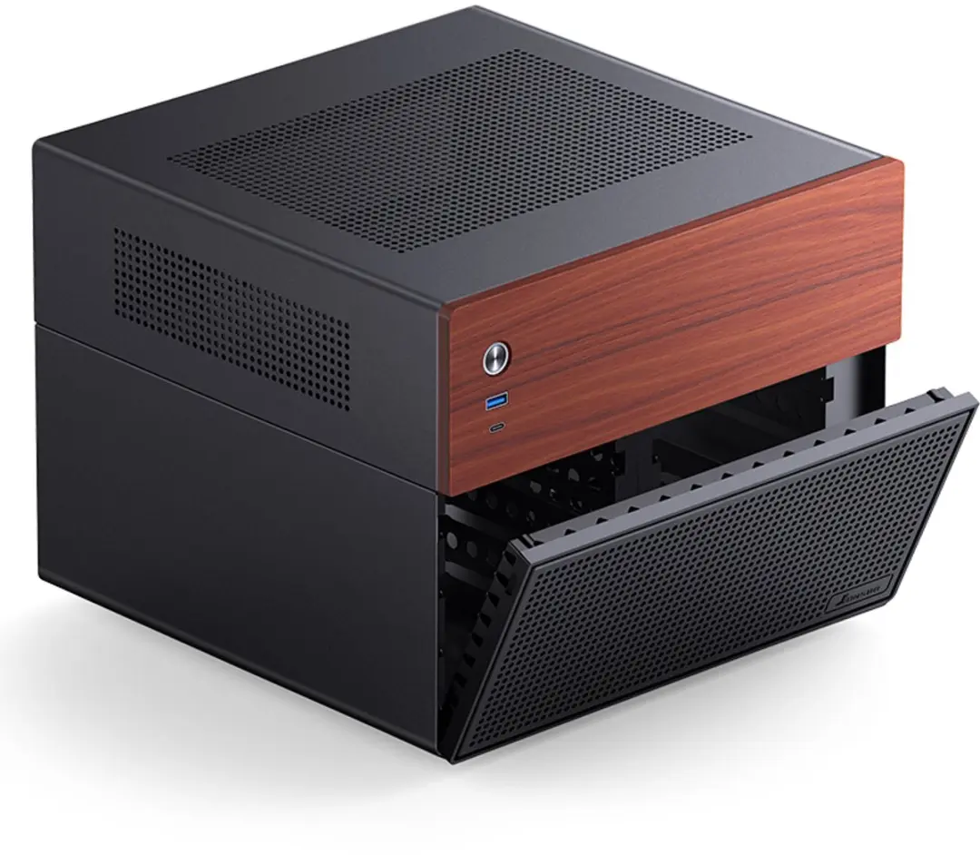 Jonsbo N4 Black Micro Tower - 2x 2.5" + 6x 3.5" - Zwart