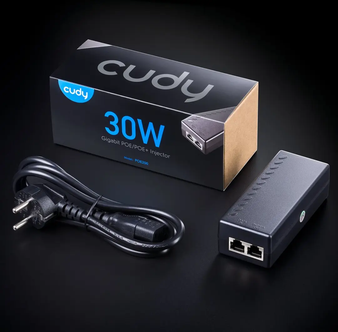 Cudy POE200 PoE+ Injector 54V 30W - Zwart
