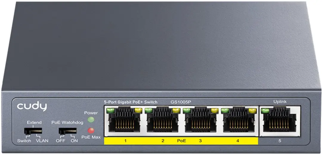 Cudy GS1005P 5-Poort Gigabit Netwerkswitch