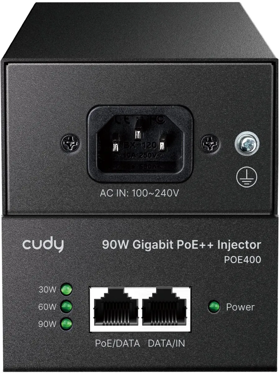 Cudy 90W Gigabit PoE++ Injector POE400 - Zwart