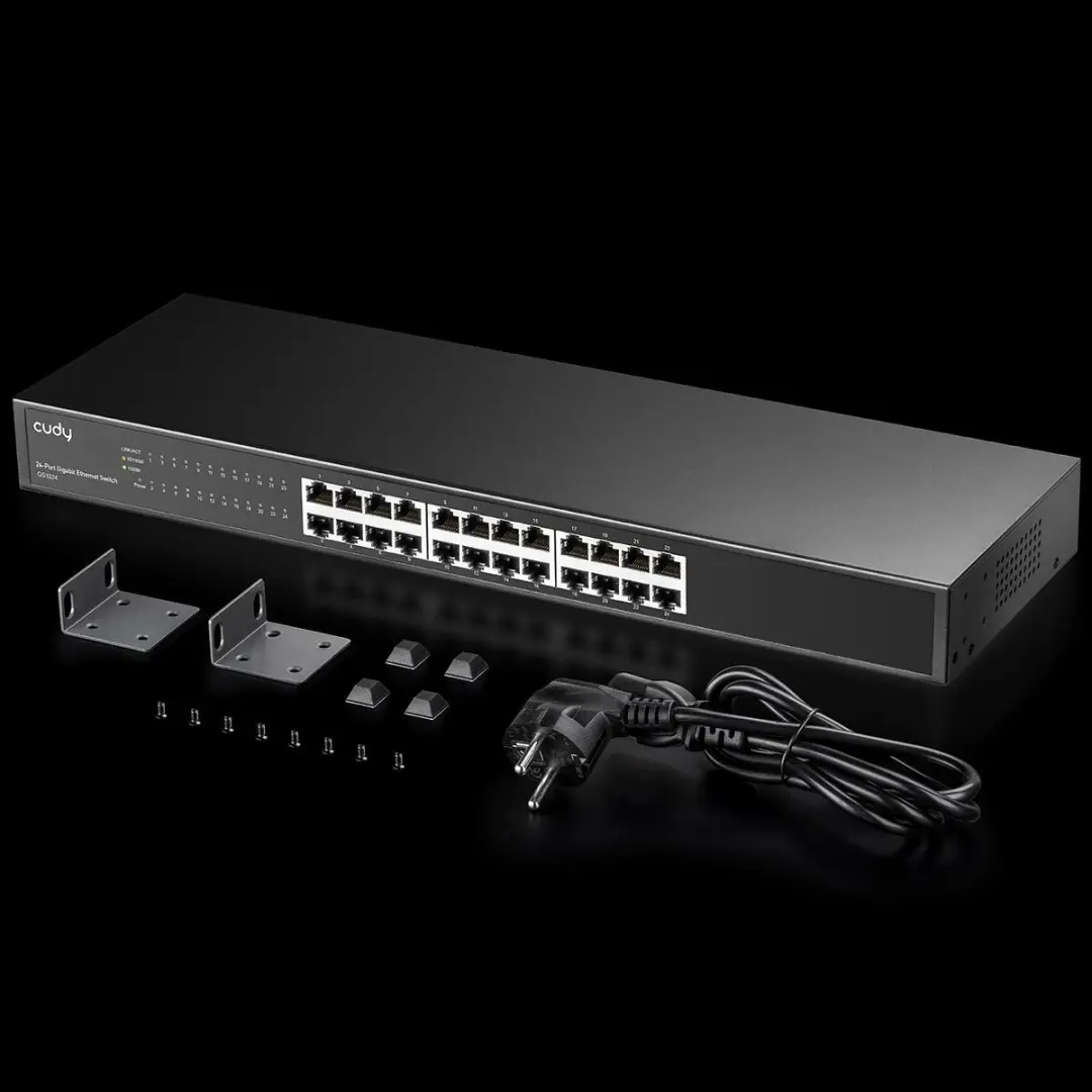 Cudy GS1024 24-Port Gigabit Switch - Zwart - afbeelding 6 van 6