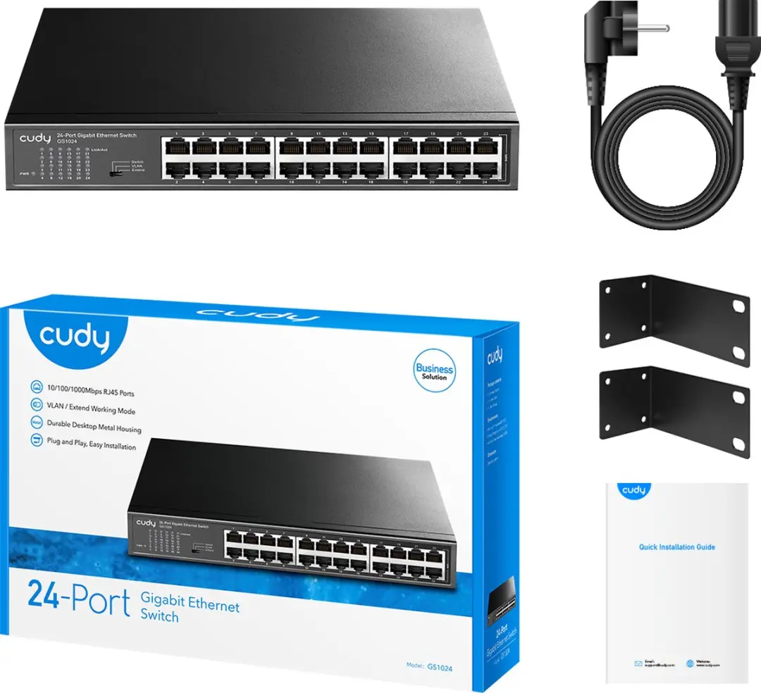 Cudy GS1024 24-Port Gigabit Switch - Zwart