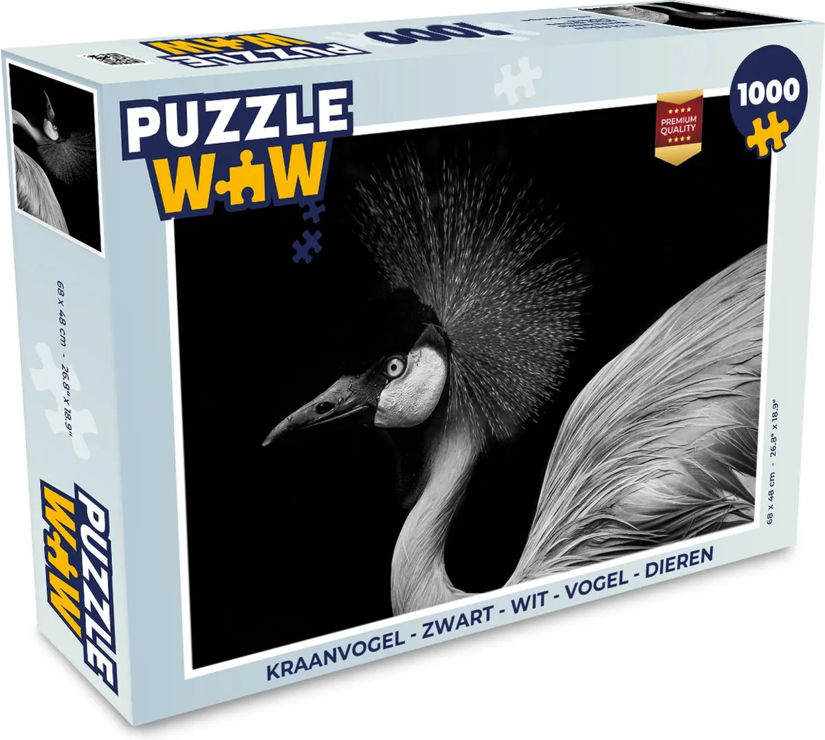 PuzzleWow Kraanvogel Legpuzzel 1000 Stuks - Multicolor