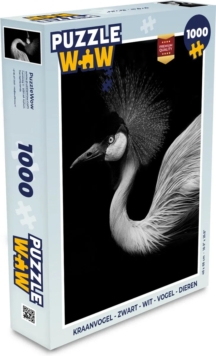 PuzzleWow Kraanvogel Legpuzzel 1000 Stuks - Multicolor