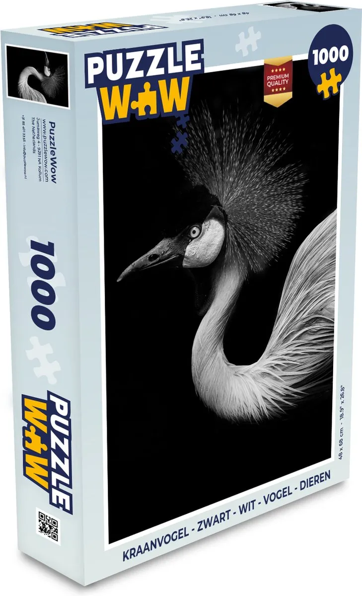 PuzzleWow Kraanvogel Legpuzzel 1000 Stuks - Multicolor