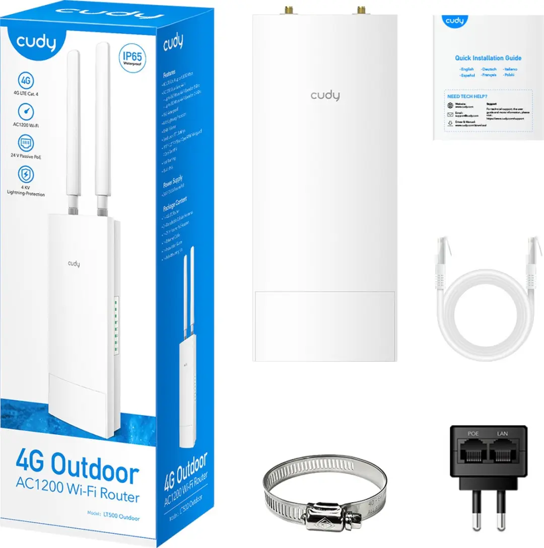 Cudy LT500 Dual-Band WiFi Router 4G - Wit