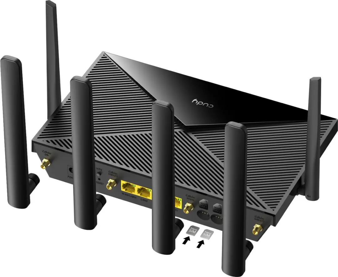 Cudy LT700 AC1200 Router - 4G LTE-CAT6 - 5x Gigabit - Nero