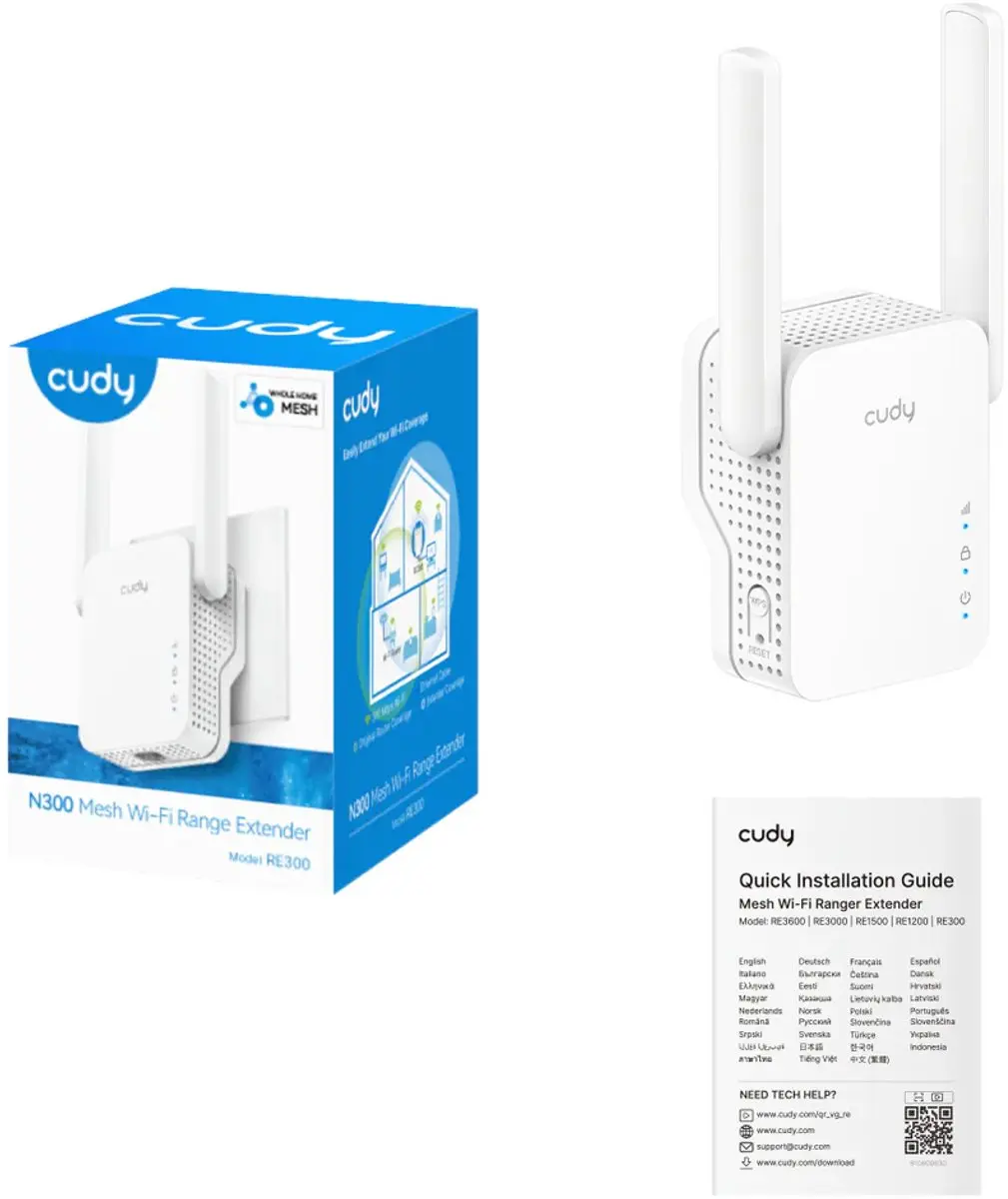 Cudy N300 Wi-Fi Mesh Repeater