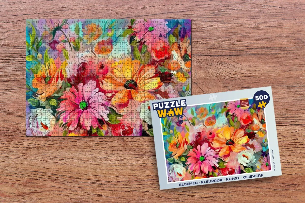 PuzzleWow Bloemen Legpuzzel 500 Stuks - Multicolor