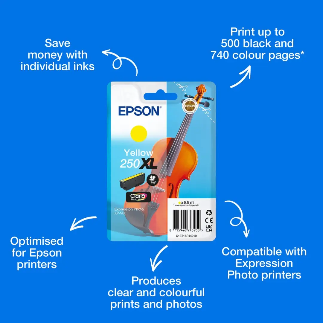 Epson Claria Photo HD Geel 250XL - C13T16P44010