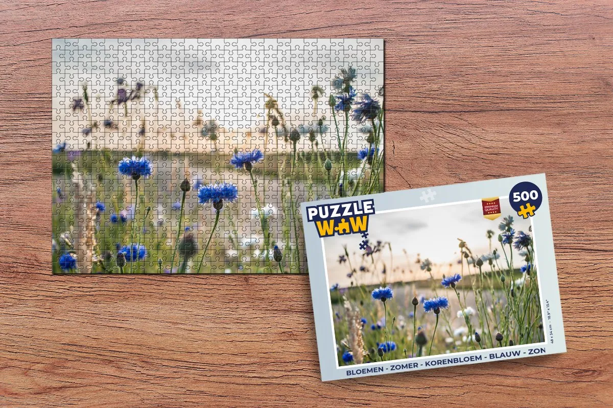 PuzzleWow Bloemen Zomer Korenbloem Legpuzzel 500 Stuks - Multicolor