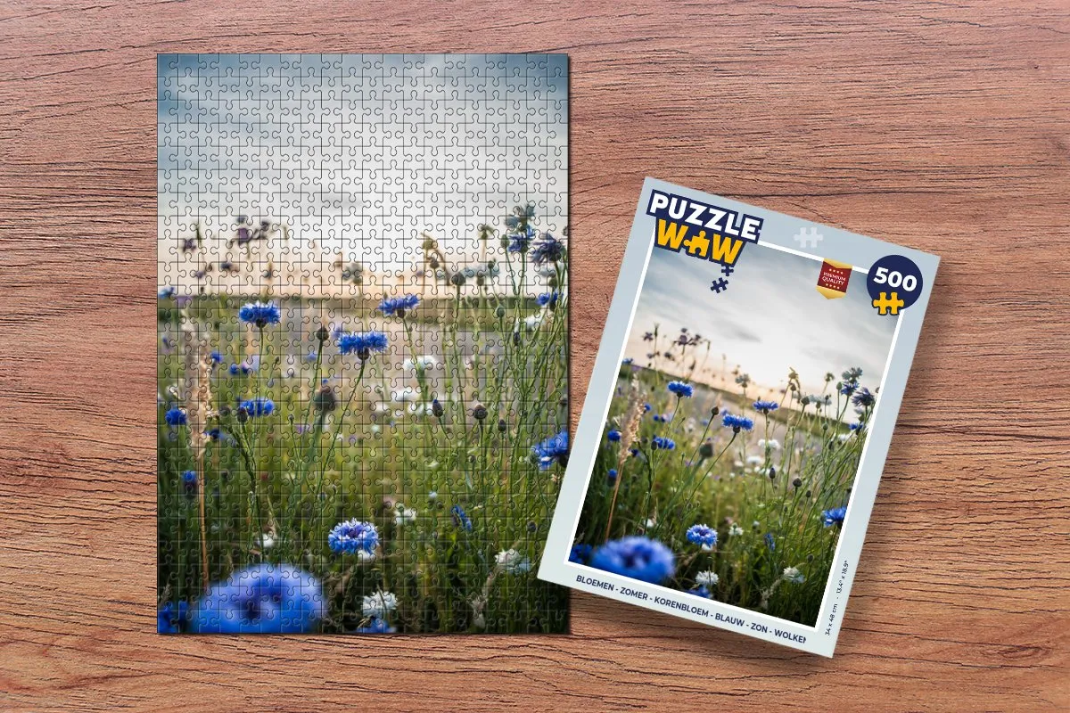 PuzzleWow Bloemen Zomer Korenbloem Legpuzzel 500 Stuks - Multicolor