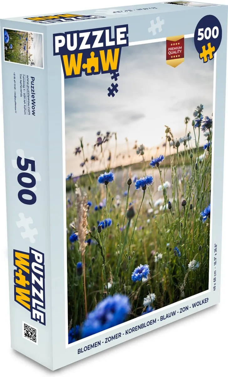 PuzzleWow Bloemen Zomer Korenbloem Legpuzzel 500 Stuks - Multicolor