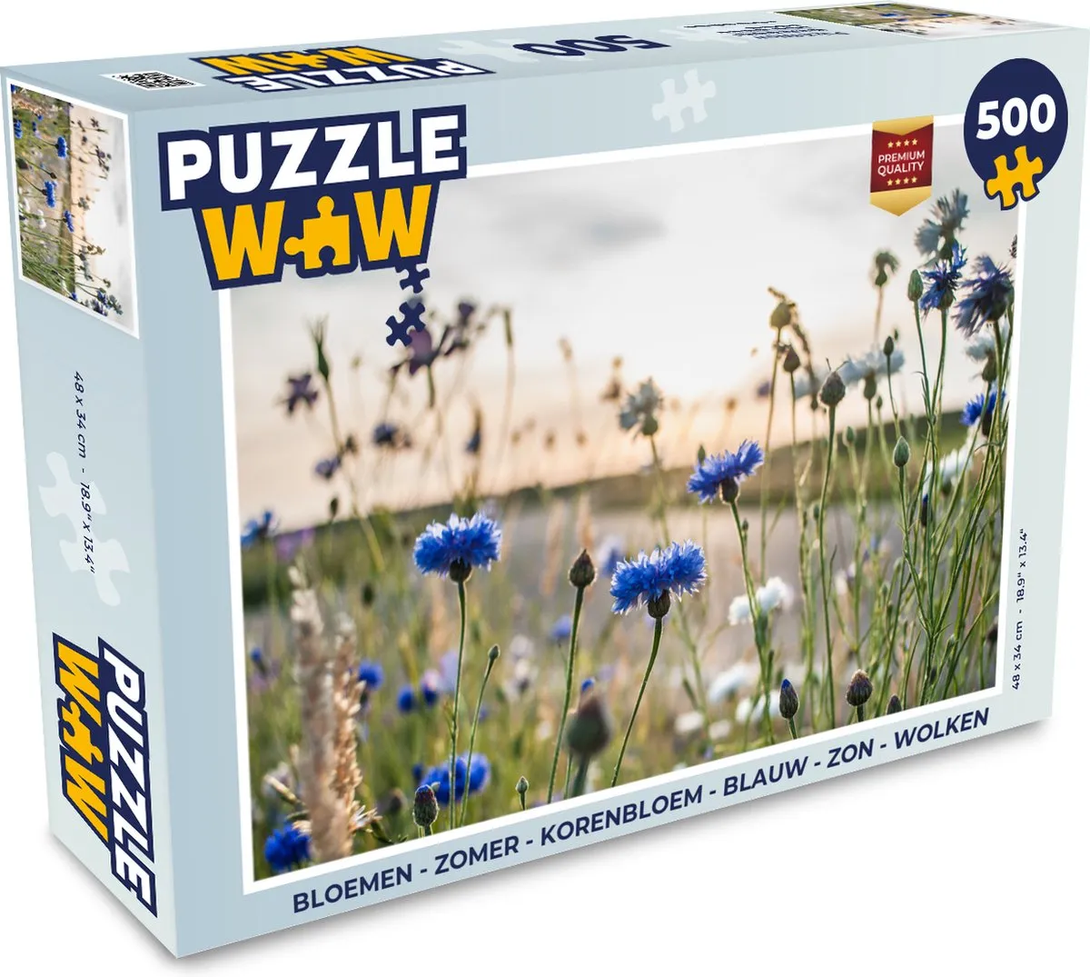 PuzzleWow Bloemen Zomer Korenbloem Legpuzzel 500 Stuks