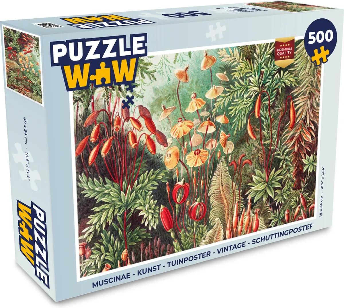 PuzzleWow Vintage Bloemen Legpuzzel 500 Stuks - Multicolor