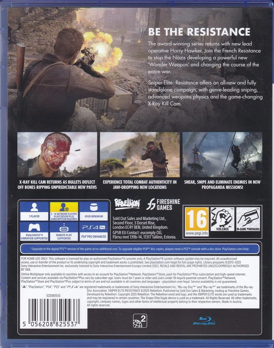 Plaion Sniper Elite Resistance PS4 - 2 Spelers Online - afbeelding 9 van 9