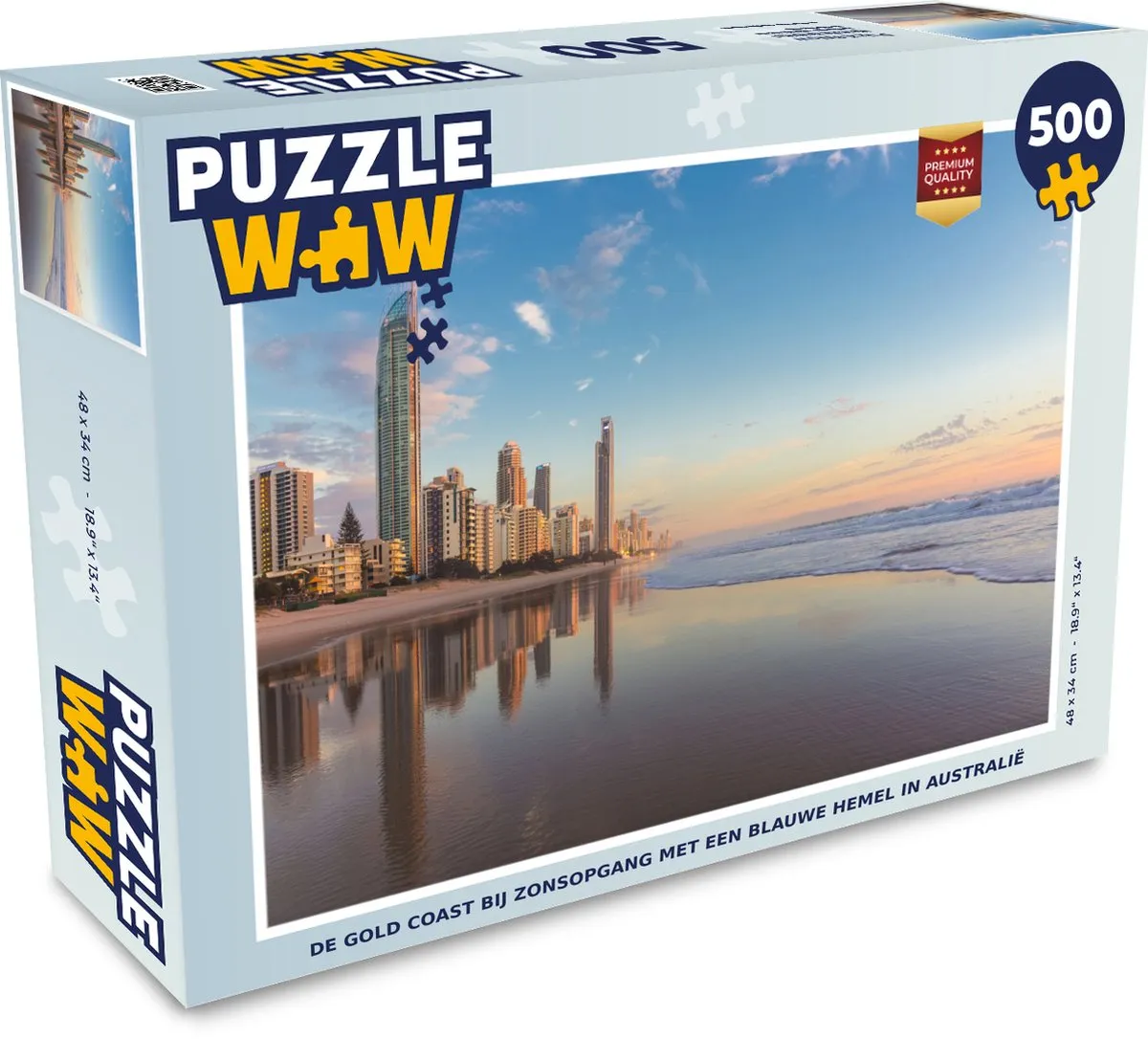 PuzzleWow Legpuzzel De Gold Coast bij zonsopgang 500 Stuks - Multicolor