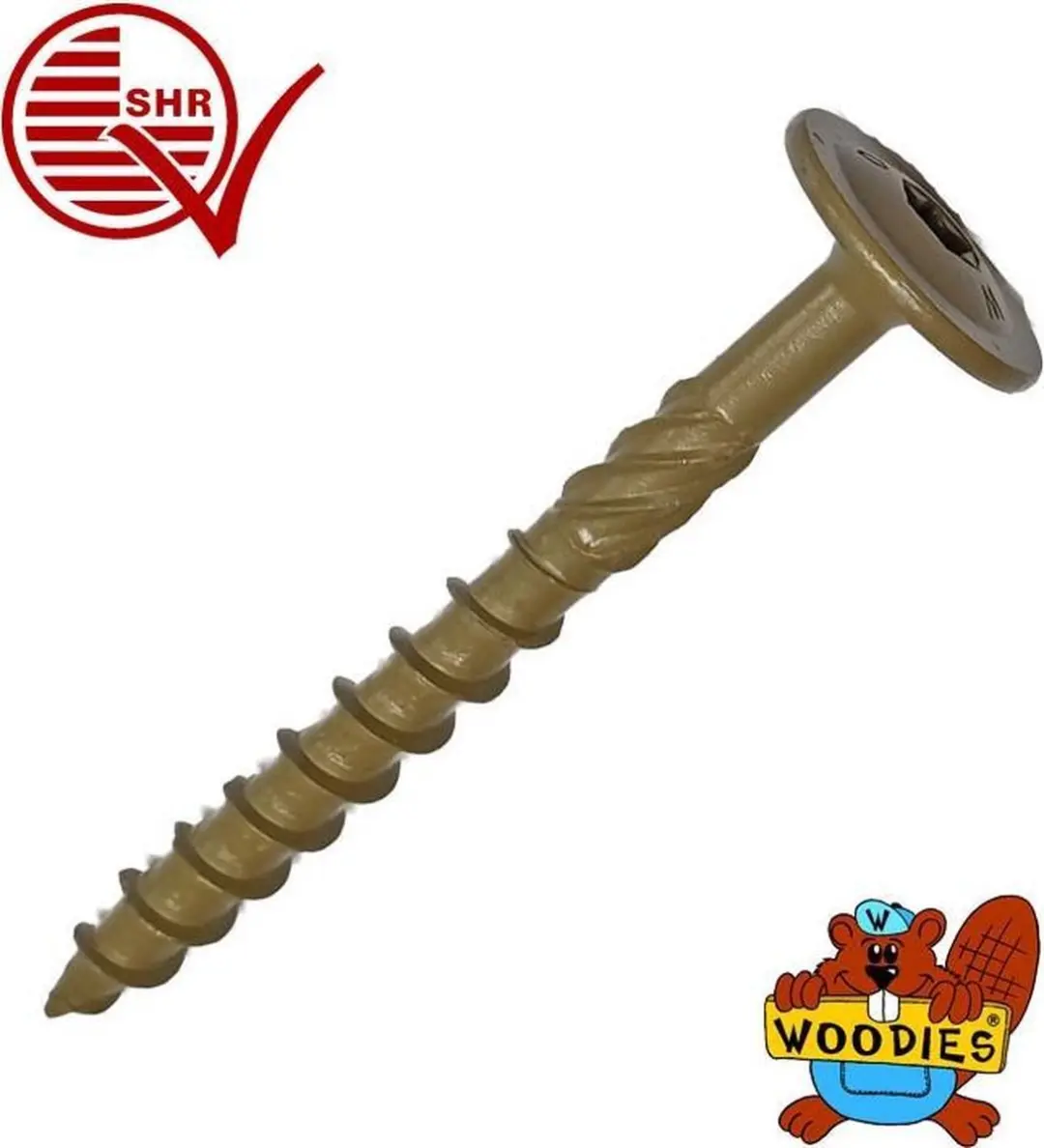 Woodies Ultimate Shield Oudoor Schroeven Torx 40 8x60mm - 100 Stuks - Geel