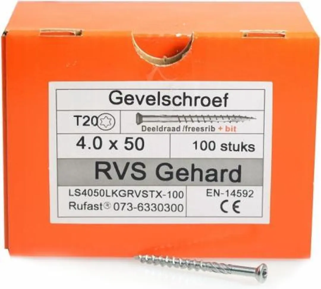 Dynaplus Unischroeven Torx 20 4x20mm - 1.000 Stuks - RVS