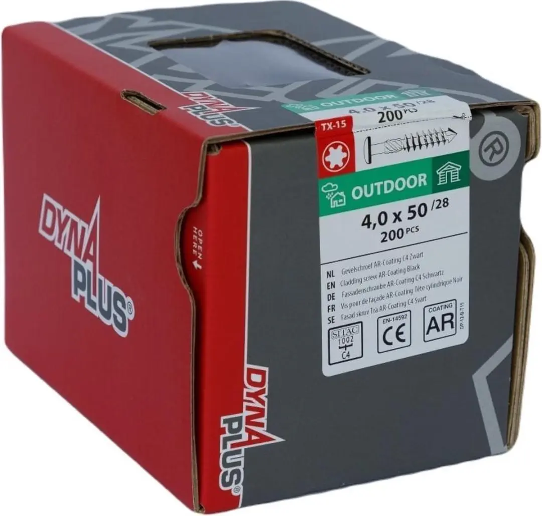 Dynaplus Gevel- en Potdekselschroef Torx 15 4,0x50mm - AR-Bronze - 200 Stuks - afbeelding 6 van 6