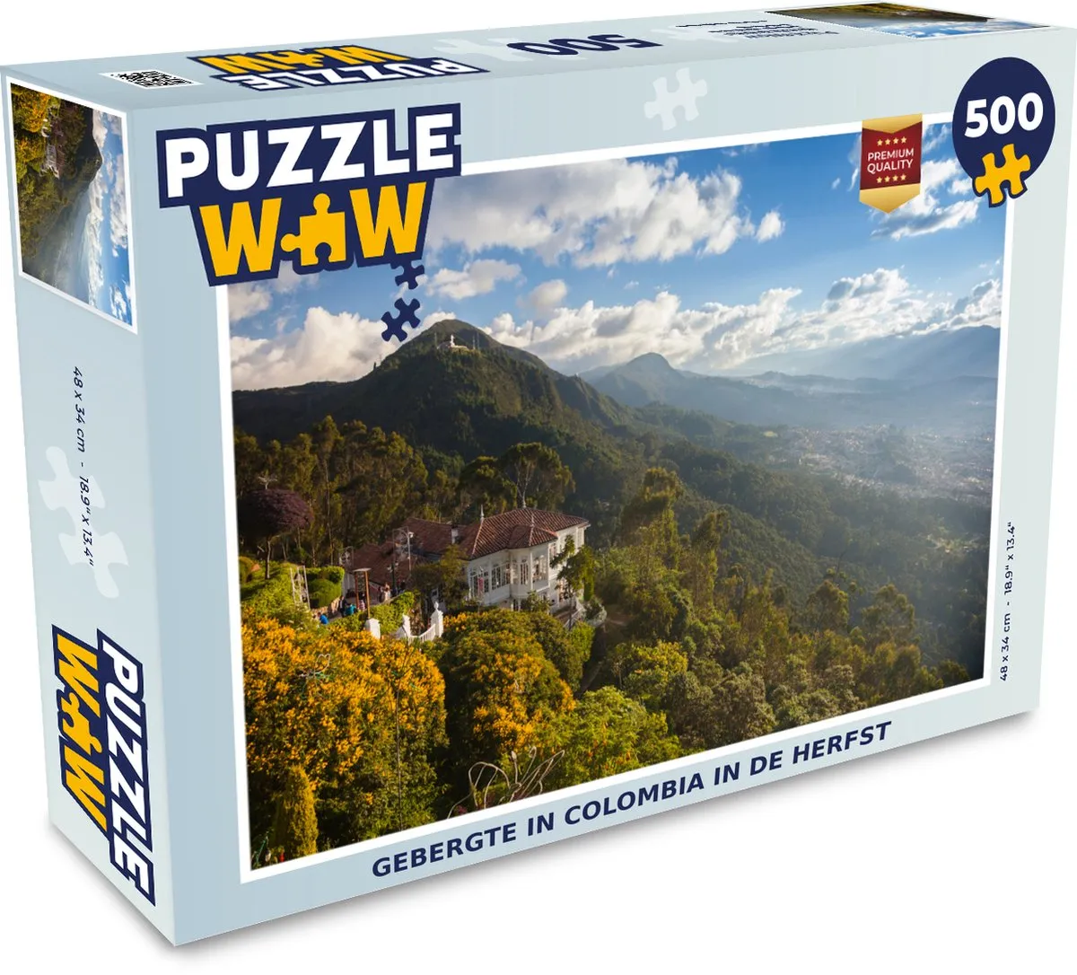 PuzzleWow Legpuzzel Gebergte in Colombia Herfst 500 Stuks
