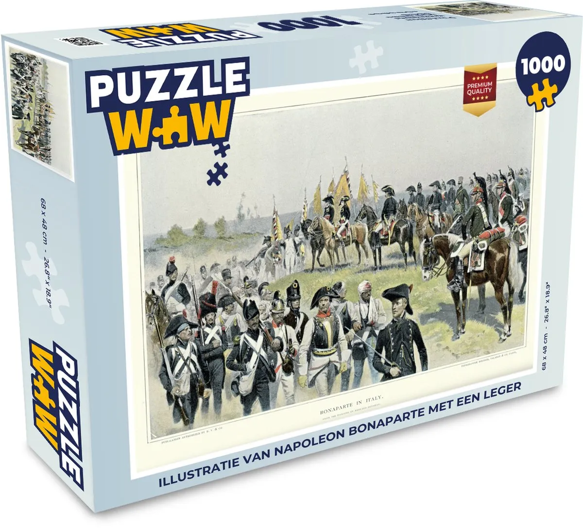 PuzzleWow Napoleon Bonaparte Legpuzzel 1000 Stuks - Multicolor