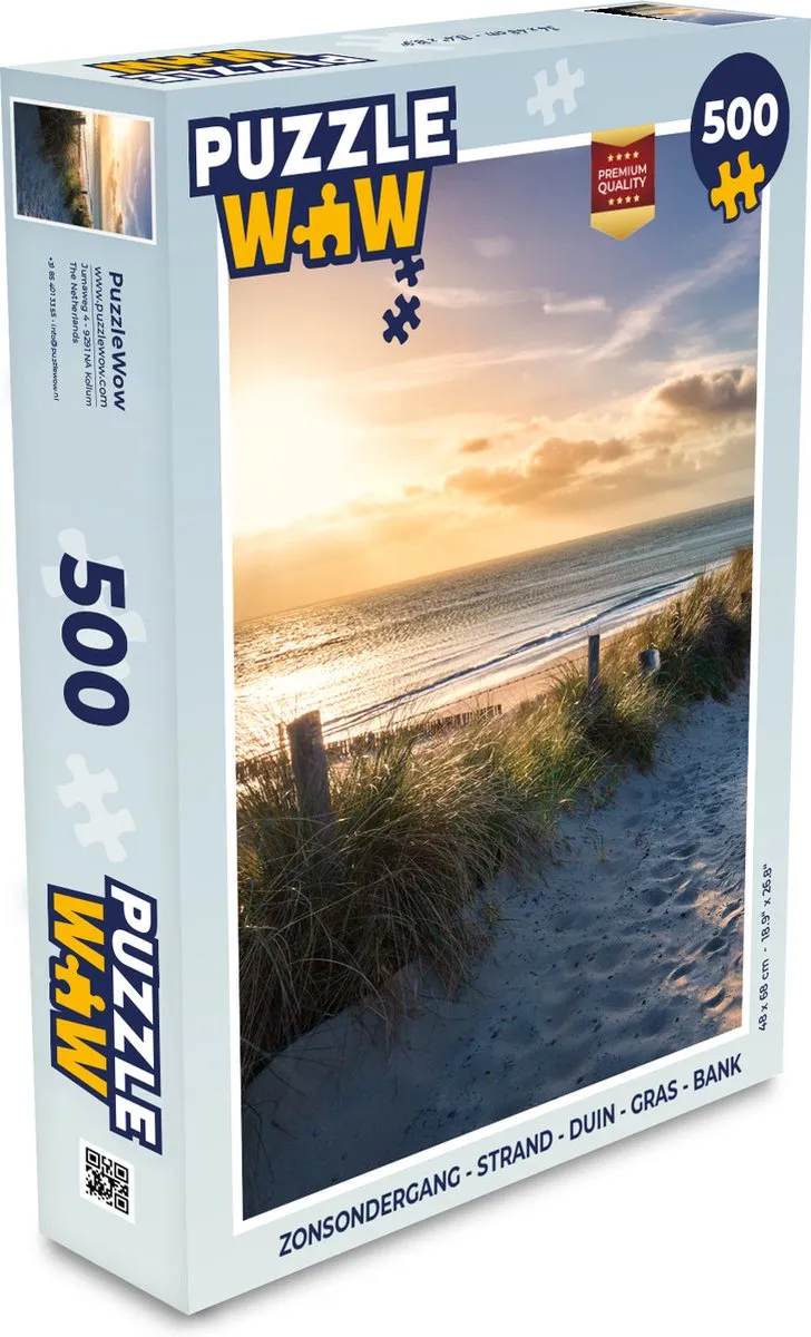 PuzzleWow Zonsondergang Legpuzzel 500 Stuks - Multicolor