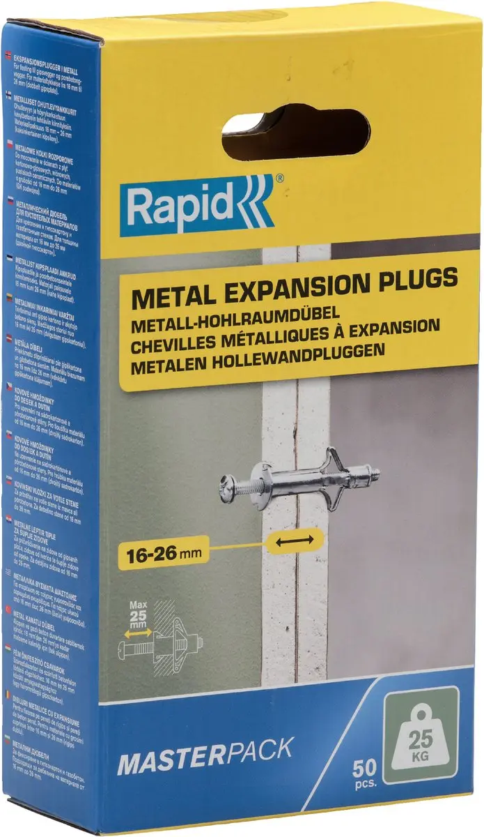 Rapid Hollewandplug voor Plaatdikte 16-26mm